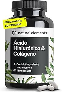 natural elements Colágeno AH biotina zinc silicio