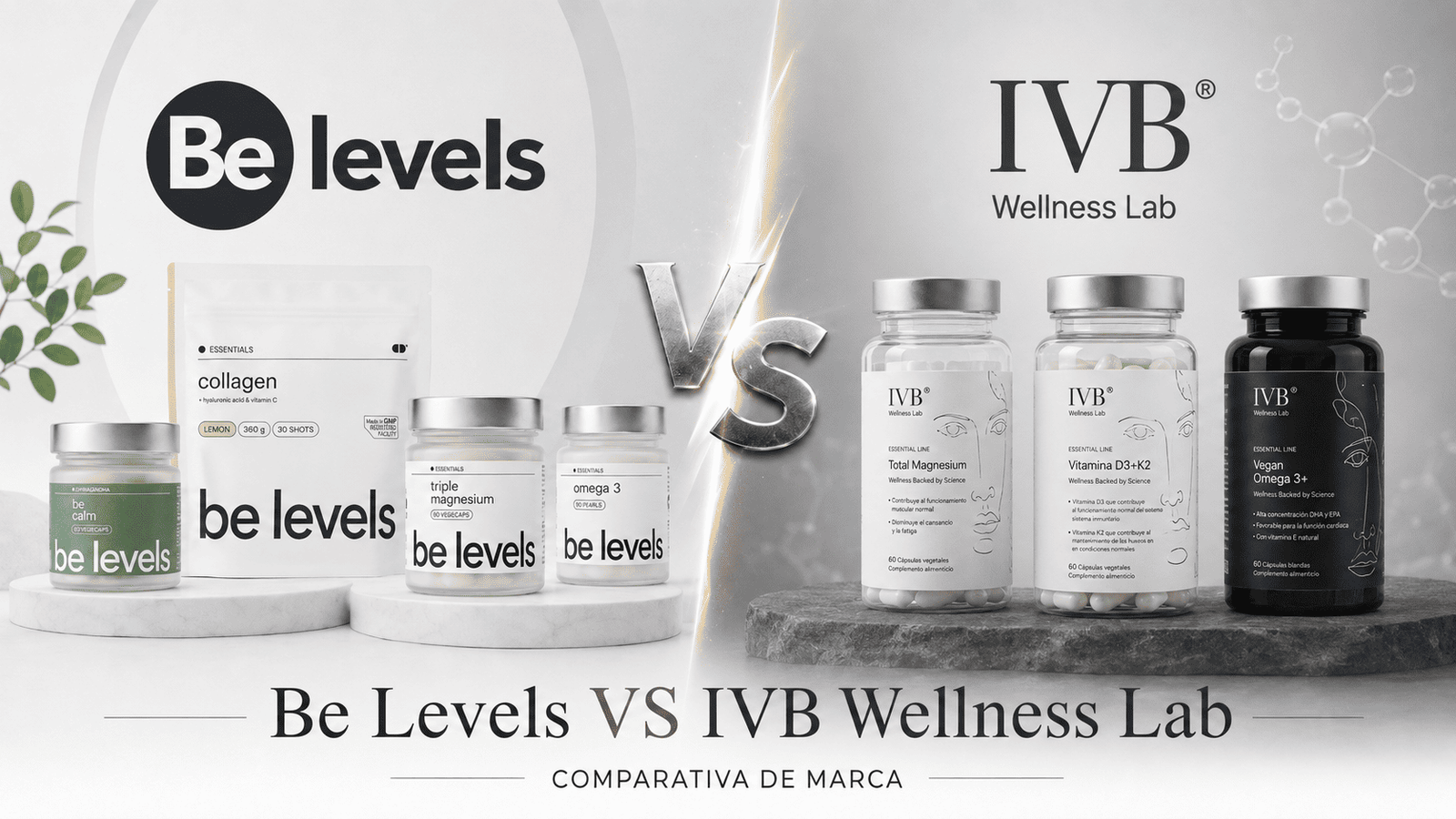 Be Levels vs IVB Wellness Lab comparativa de marcas