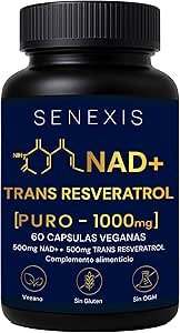 NAD Resveratrol Puro 1000mg 60 cápsulas veganas